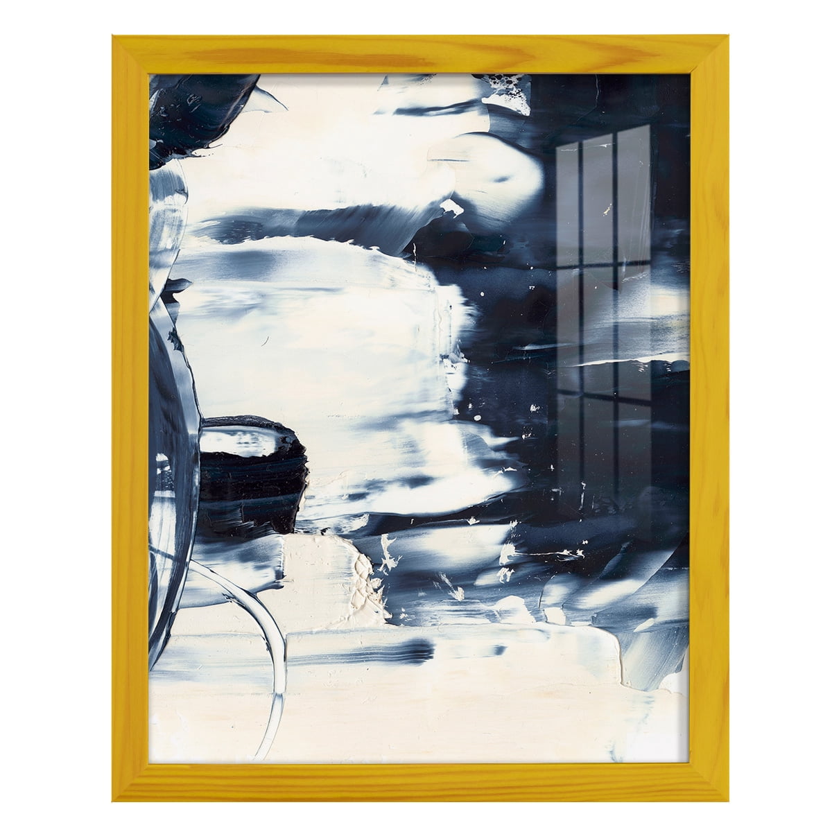 Wave Rider II -Framed Print w/glass-Sunflower Yellow