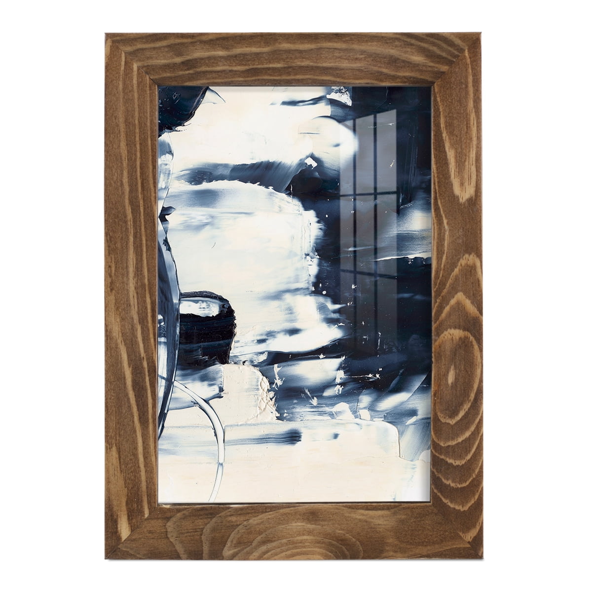 Wave Rider II -Framed Print w/glass-Walnut