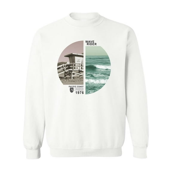 Wave Rider Pacific Coast 76 Sweatshirt Men -Image by Shutterstock, Male Medium