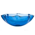 thumbnail image 1 of Wave Rim Blue Glass Vessel Sink, 1 of 8