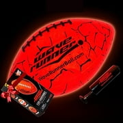 Wave Runner Grip-It LED Glow in The Dark Football, Orange, 10.35 in