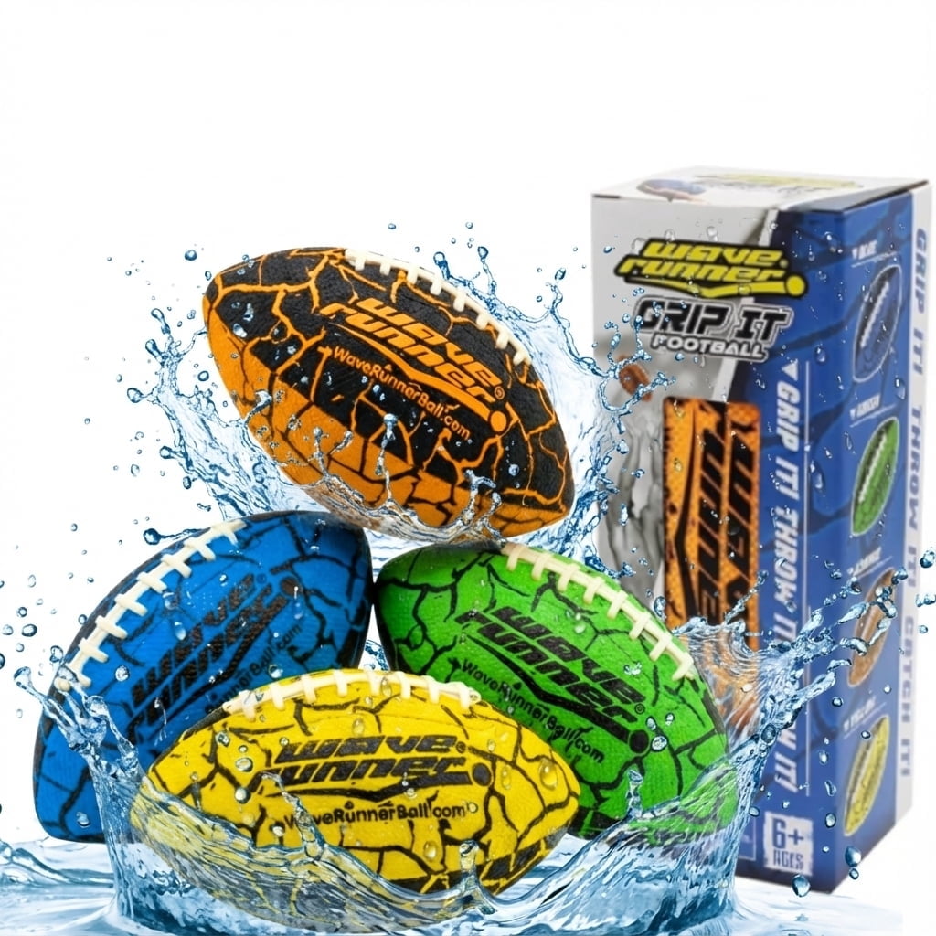 Wave Runner, Waterproof Football, 9.25 Inch, Sure-Grip Technology