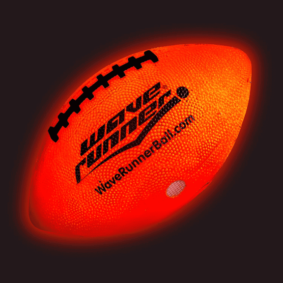 Wave Runner LED Light-Up Football - Glow in The Dark, Youth Size 10.35 in