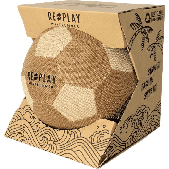 Wave Runner Replay Eco-Friendly Kids Soccer Ball, Size 5, 100% Recycled