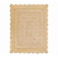 thumbnail image 1 of Wave Scalloped Natural Jute Rug, Handmade Boho Farmhouse Braided Eco-Friendly Indoor Carpet for Living Room, Bedroom, Hallway, Yellow, 11 X 14 FT, 1 of 5
