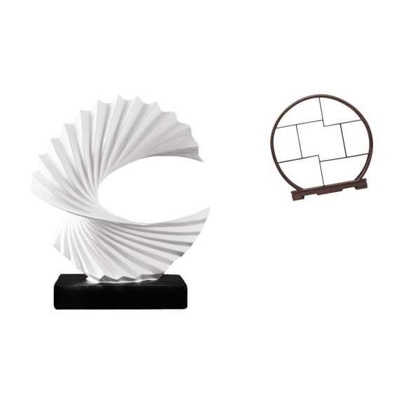 Wave Sculpture Abstract Statue Ornament Resin Material Home Decor Bedroom Living Room Display Organizer