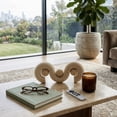 thumbnail image 1 of Wave Sculpture Ornament for Home, Bathroom and Room Decor - Sandstone Accent Object for Office, Shelf or Coffee Table Display - Figurine Centerpiece for Living Room Tabletop - 6", Brown, 1 of 12