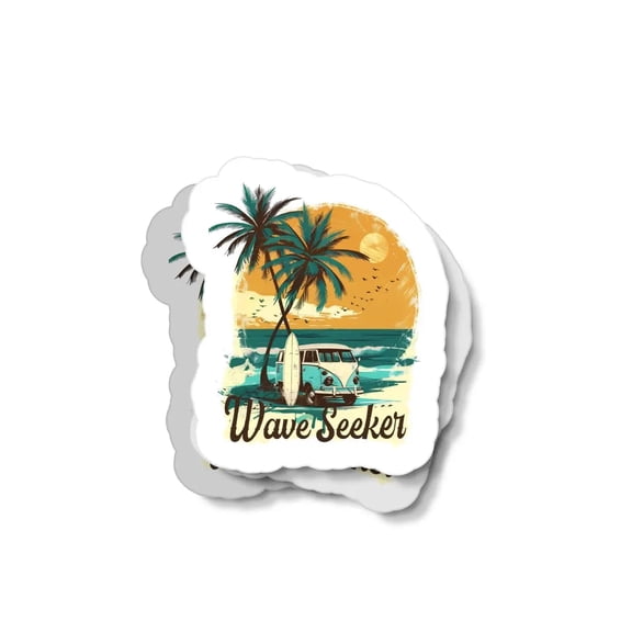 Wave Seeker Classic Car Waterproof Sticker