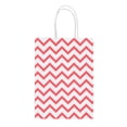 thumbnail image 1 of Party Packaging Clothing Bag, 25Pcs Small Wave Shape Kraft Paper Gift Bags with Handles Bags Recyclable Tote Bag(Red), 1 of 8