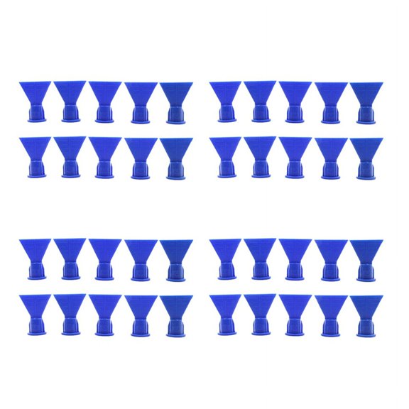 Wave Shape Silicon Cone for Caulking Spare Part Nozzle Tip for Sealant Dispenser Syringe Accessory 40Pcs