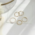 thumbnail image 1 of Wave-Shaped Combination Ring Five-Piece Set Of Personalized Ring Is Not Adjustable, 1 of 3