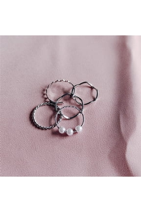 Wave-Shaped Combination Ring Five-Piece Set Of Personalized Ring Is Not Adjustable