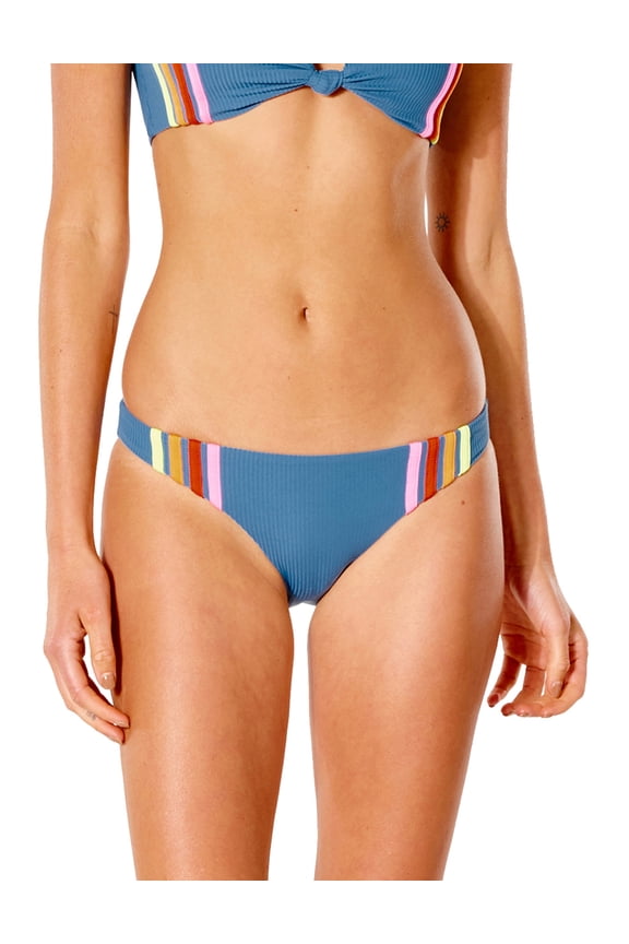 Wave Shapers Stripe Good Bikini Bottoms [Dark Teal]