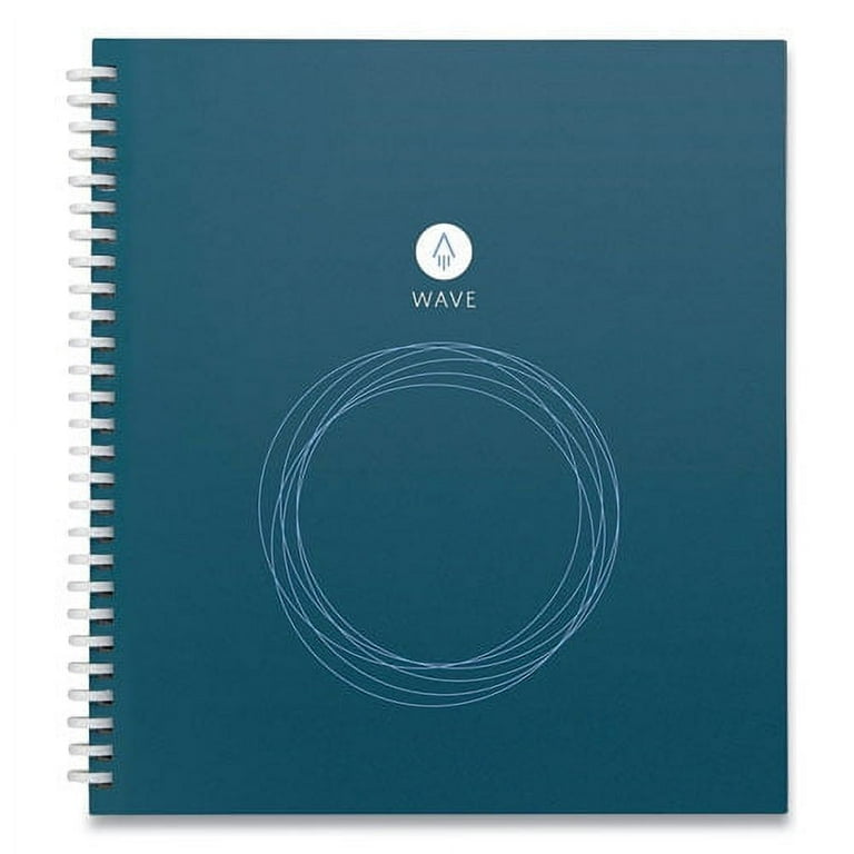 Wave Smart Reusable Notebook, Dotted Rule, Blue Cover, (40) 9.5 x 8.5 Sheets Wave Smart Reusable Notebook, Dotted Rule, Blue Cover, (40) 9.5 x 8.5 Sheets