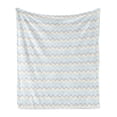 thumbnail image 1 of Wave Soft Flannel Fleece Throw Blanket, Nautical Hand Drawn Abstract Chevron Pattern Simple Stream Motif Depiction, Cozy Plush for Indoor and Outdoor Use, 60" x 80", Sea Blue Multicolor, by Ambesonne, 1 of 5