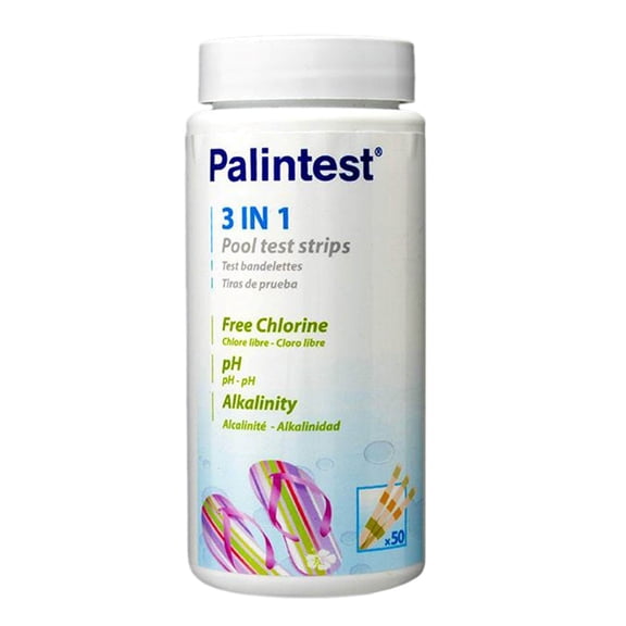 Wave Spa 3 in 1 Chlorine, pH and Total Alkalinity Water Test Strips - 50 Pack