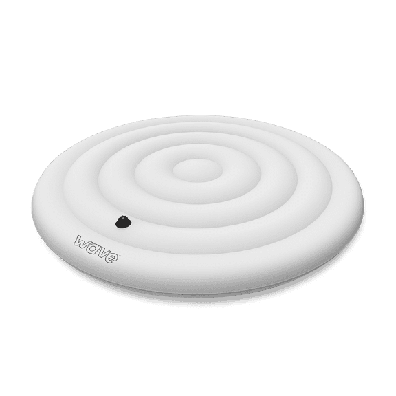 Wave Inflatable Thermal Hot Tub Cover | Fits 6-Person Round Spas | Anti-Sag, White