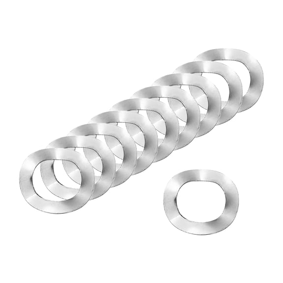 Wave Spring Washer, 100Pcs 0.51"x0.31"x0.01" (ODxIDxT) - 304 Stainless Steel Spring Washer, Wave Washers for Screw Bolt for Home Decoration, Outdoor Construction (Silver)