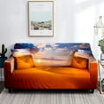 thumbnail image 1 of Wave Stretch Sofa Cover Beach Sea Shore Holiday Theme Couch Covers 1/2/3/4 Seaters Anti-Dust Washable Furniture Protector Decor, 1 of 4