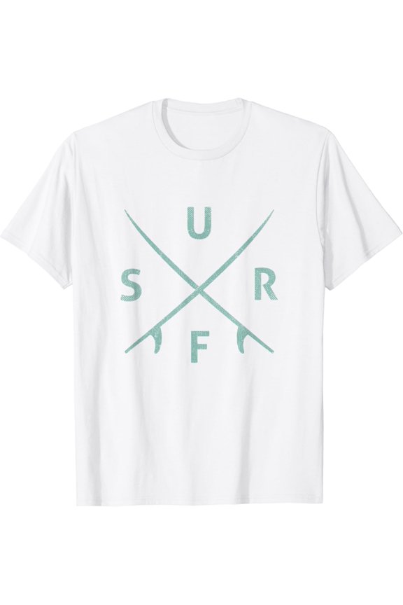 Wave Surfing Men Surf Logo T-Shirt