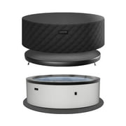 Wave Tahoe 4 Person Eco-Foam Round Hot Tub EnergySave Bundle with 70 Aquajet Massage System | Graphite Gray