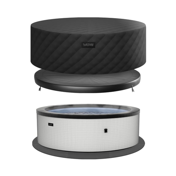 Wave Tahoe 6-Person Round Eco-Foam Hot Tub | 90-Jet Massage & Wi-Fi Eco Heater | Graphite Gray | EnergySave Bundle