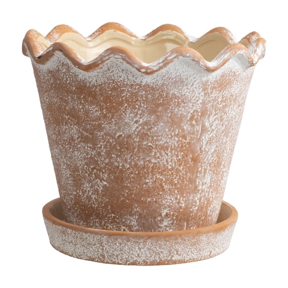 Wave Terracotta Ceramic Planter Pot, Indoor & Outdoor Use (Resin production
)