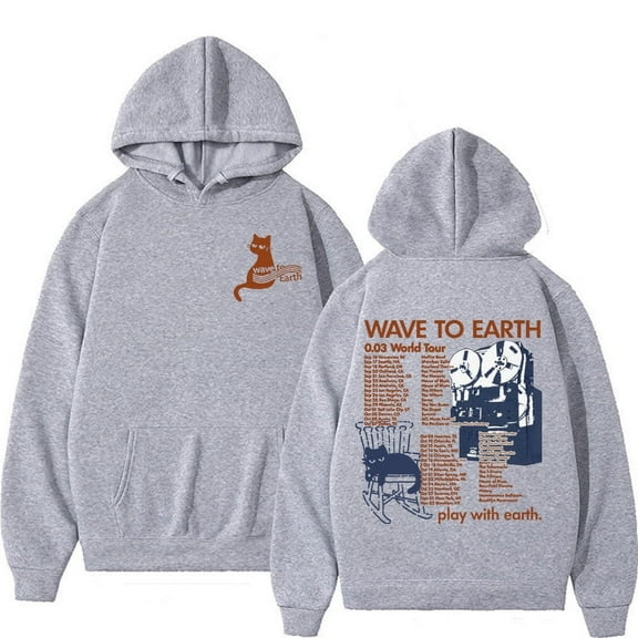 Wave To Earth Merch Cat 0.03 World Tour Hoodies Men Women's Clothing Fashion Aesthetic Sweatshirts Casual Fleece Cozy Hoodie