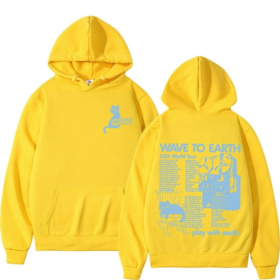 Wave To Earth Merch Cat 0.03 World Tour New Album Hoodie Unisex Fashion Aesthetic Clothing Sweatshirt Men Vintage Casual Fleece Hooded