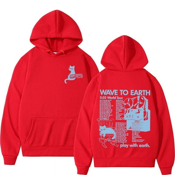 Wave To Earth Merch Cat 0.03 World Tour New Album Hoodie Unisex Fashion Aesthetic Clothing Sweatshirt Men Vintage Casual Fleece Hooded