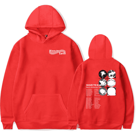 Wave To Earth Merch Hoodie 2024 North America Tour Merch Hoodies Men Women Long Sleeve Sweatshirt Streetwear Rapper Pullover