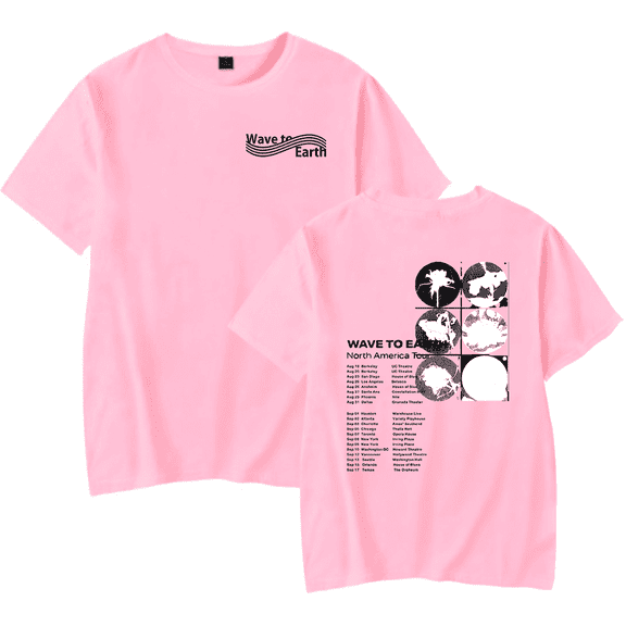 Wave To Earth Merch T-Shirt North America Tour Tee Men Women T Shirts Summer Short Sleeve Streetwear Top
