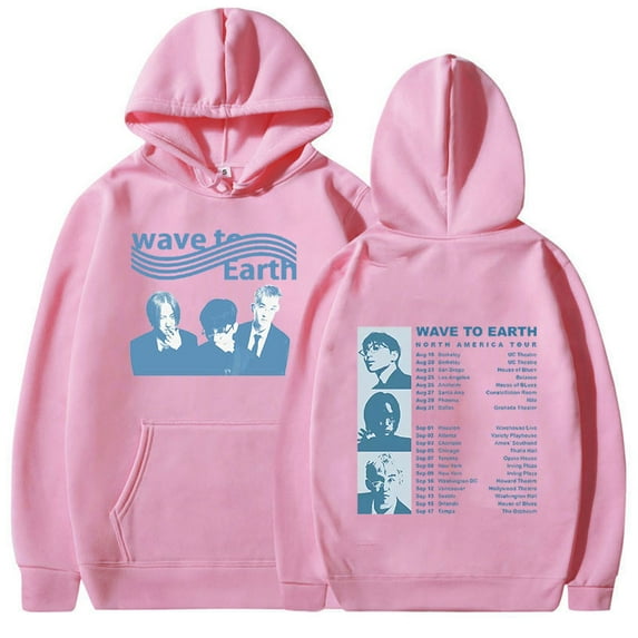 Wave To Earth Merch Tour Hoodie for Men Women Hip Hop Fashion Retro Oversized Sweatshirt Unisex Trend Streetwear