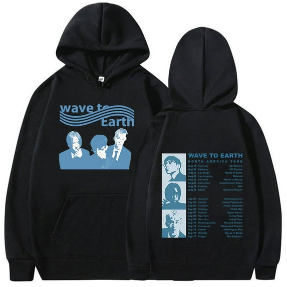 Wave To Earth Merch Tour Hoodie for Men Women Hip Hop Fashion Retro Oversized Sweatshirt Unisex Trend Streetwear