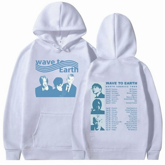Wave To Earth Merch Tour Hoodie for Men Women Hip Hop Fashion Retro Oversized Sweatshirt Unisex Trend Streetwear