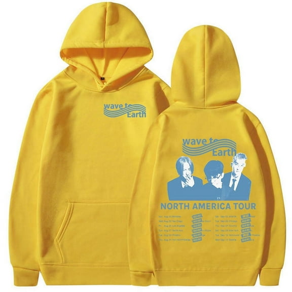 Wave To Earth Merch Tour Print Hoodie for Men Women Fashion Retro Oversized Sweatshirt Fleece Pullover Clothing Hoodies