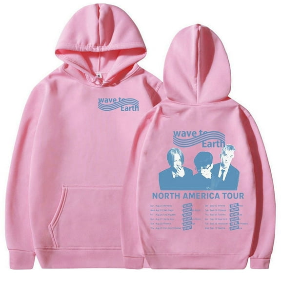 Wave To Earth Merch Tour Print Hoodie for Men Women Fashion Retro Oversized Sweatshirt Fleece Pullover Clothing Hoodies
