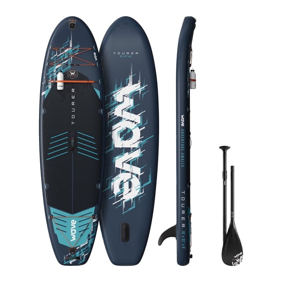 Wave Tourer 3.0 Inflatable Stand Up Paddle Board | 10'3" Complete SUP Kit | Navy