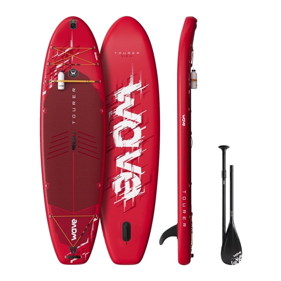 Wave Tourer 3.0 Inflatable Stand Up Paddle Board | 11'3" Complete SUP Kit | Red