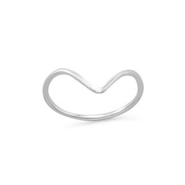 Wave V Design Ring Thin Band Sterling Silver Wave V Design Ring Thin Band Sterling Silver