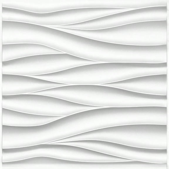 Wave Wall Panels For Interior Wall Decor White 3D Wall Panels Accent Wall Paintable 3D Wall Decor Covering Panels For Living Room Bedroom Pack Of 12 Tiles