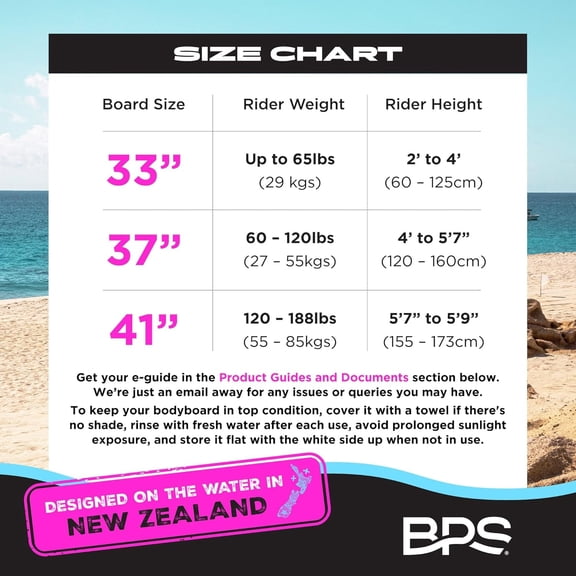 'Wave Weapon' Body Board - Lightweight EPS HDPE Slick Bottom for Kids and Adults with Wrist Leash