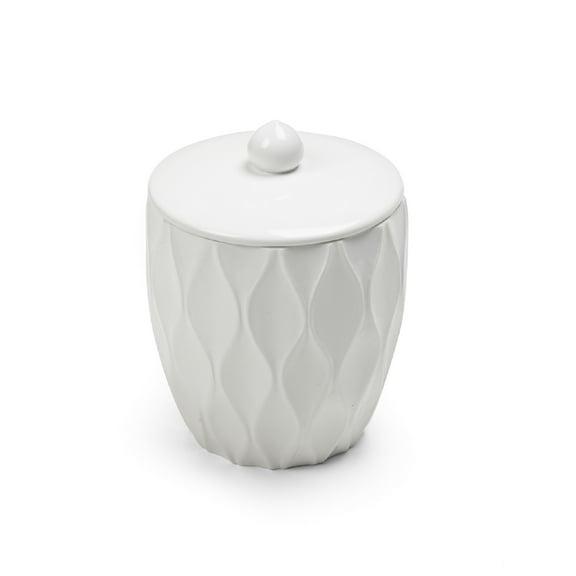 Wave White Cotton Jar