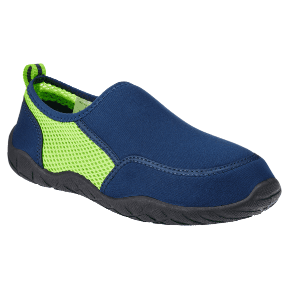Wave Zone Boys Surfer Water Shoe Navy/Lime 2 Big Kid