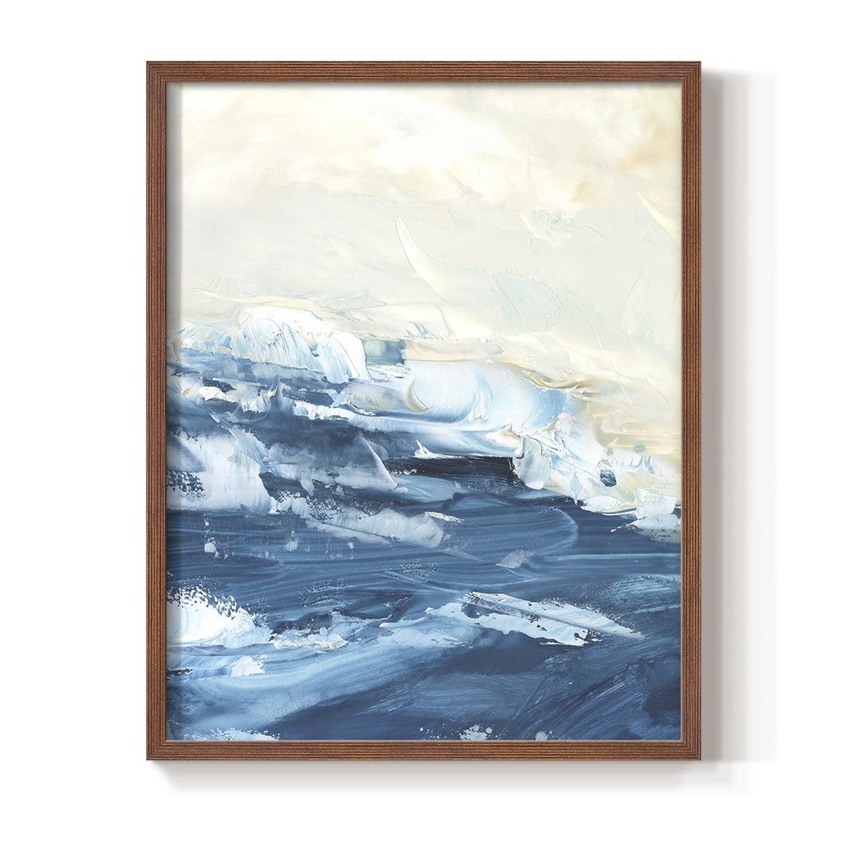 Wave after Wave I Framed Print in Brown Solid Wood 8 x 10 Framed Print