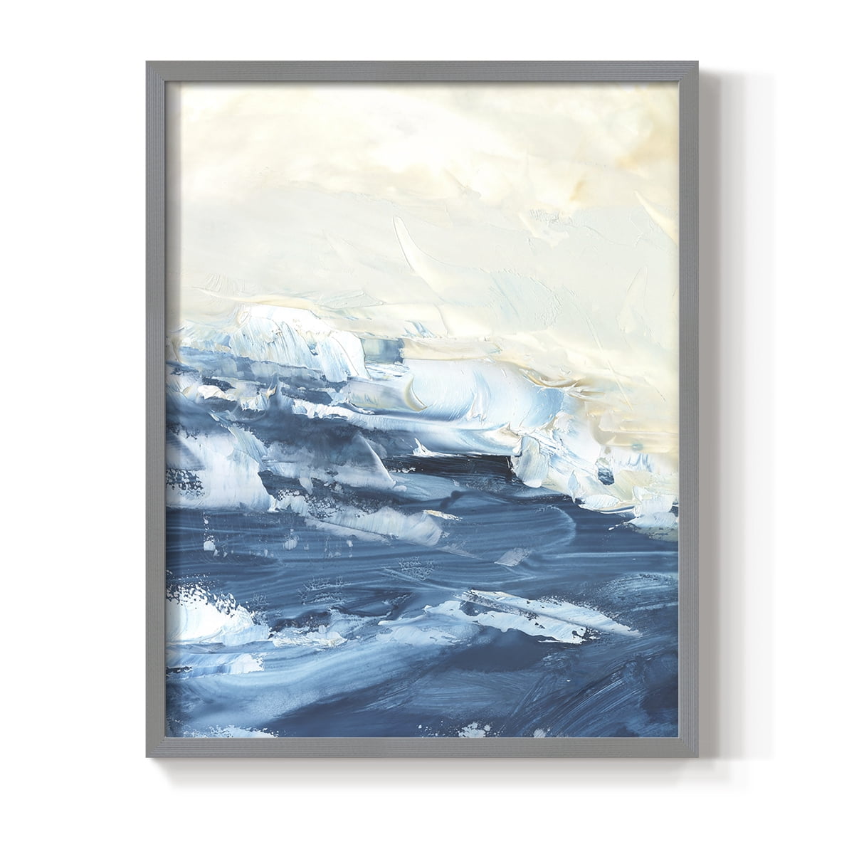 Wave after Wave I Framed Print in Gray Solid Wood 8 x 10 Framed Print