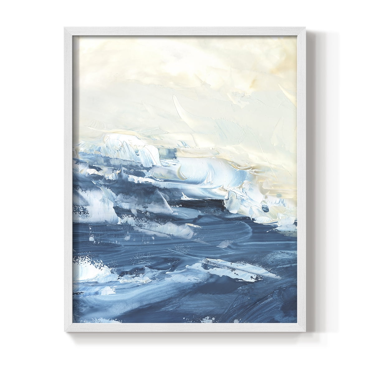 Wave after Wave I Framed Print in White Solid Wood 11 x 14 Framed Print