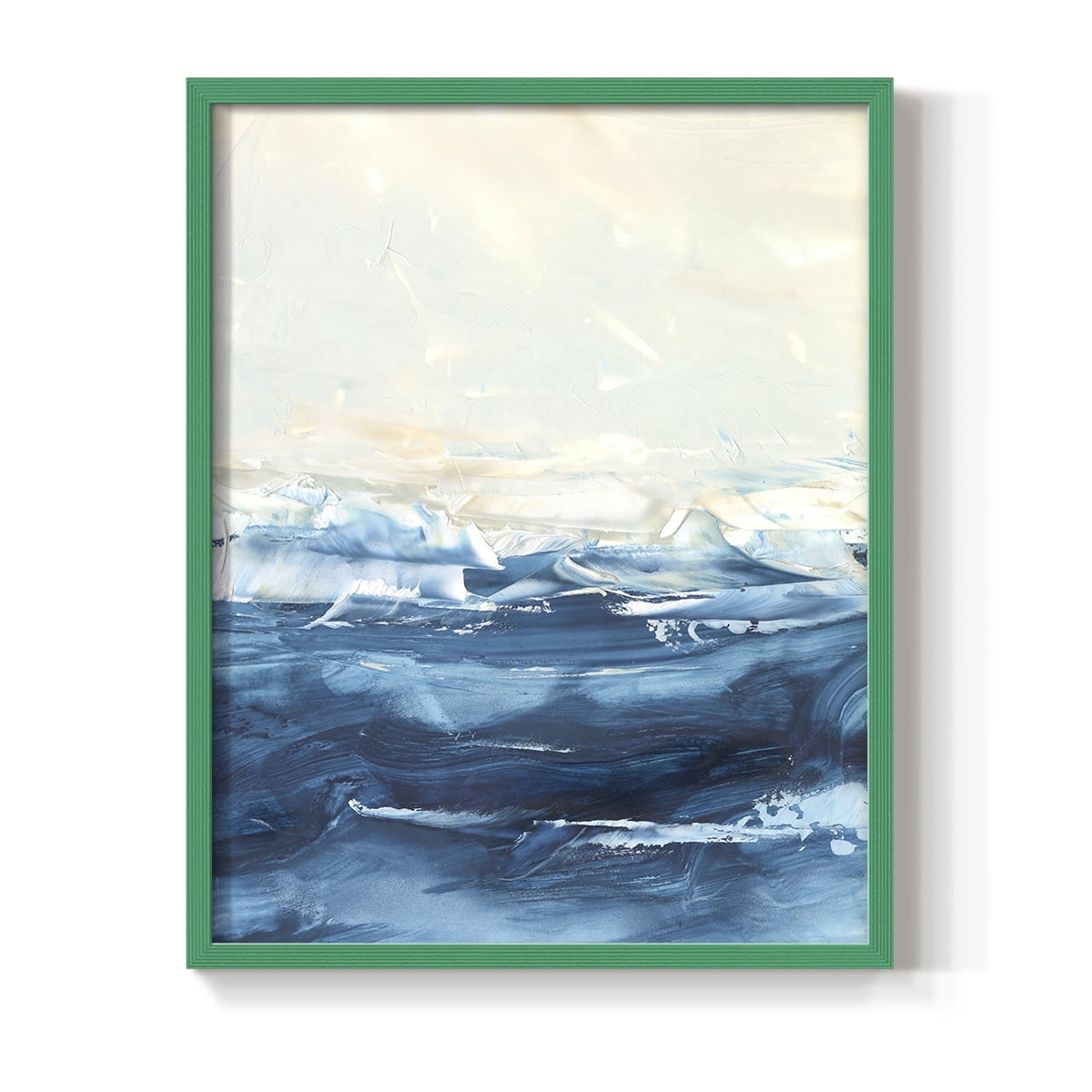 Wave after Wave II Framed Print in Green Solid Wood 8 x 10 Framed Print