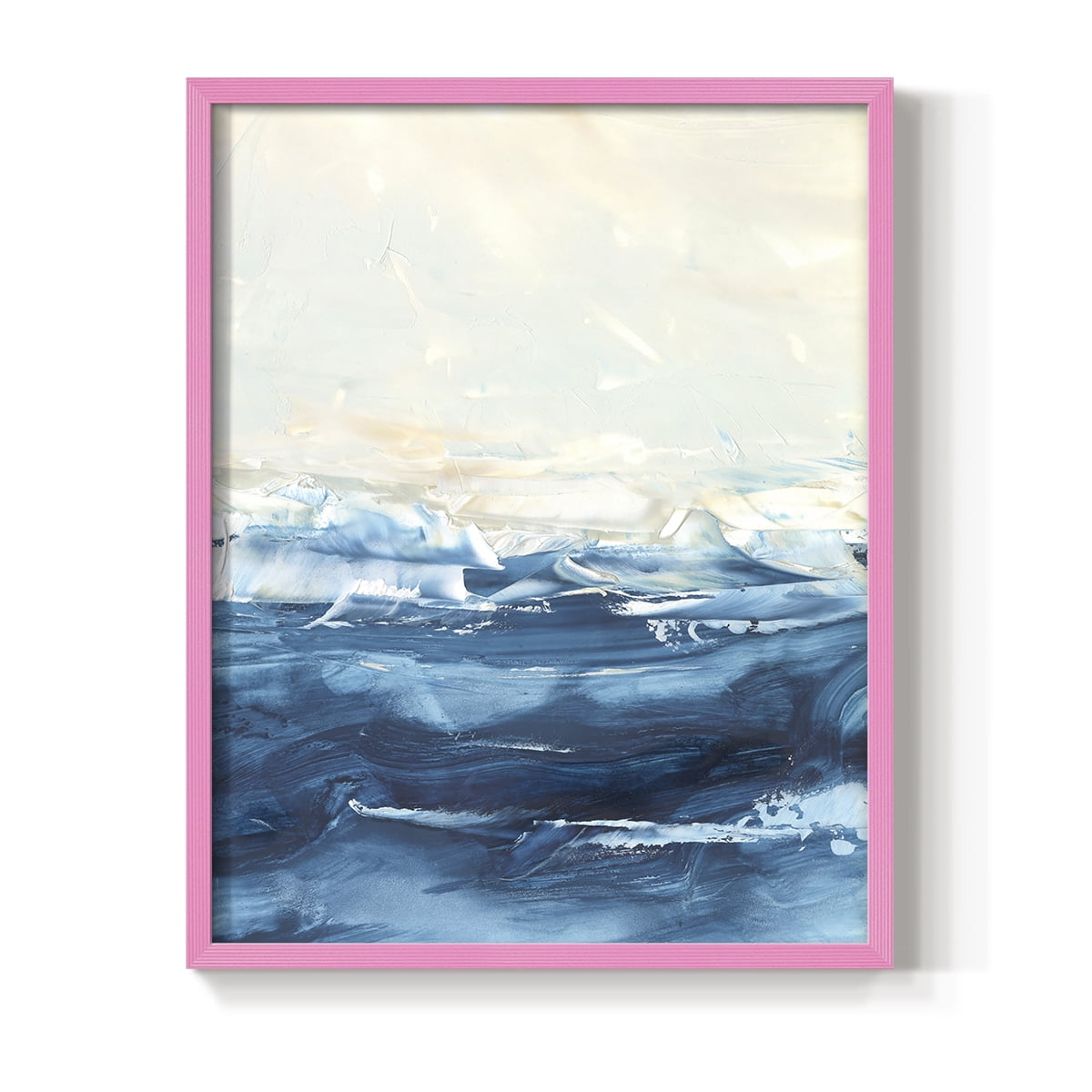 Wave after Wave II Framed Print in Pink Solid Wood 11 x 14 Framed Print
