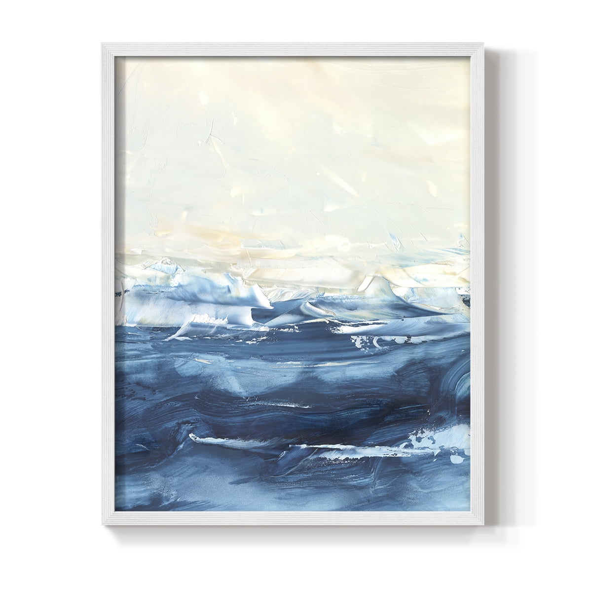 Wave after Wave II Framed Print in White Solid Wood 11 x 14 Framed Print